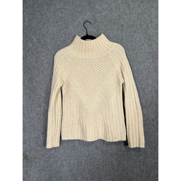 Banana Republic Sweaters - Banana Republic Sweater women Small Beige Italian yarn alpaca Mock Neck Pullover